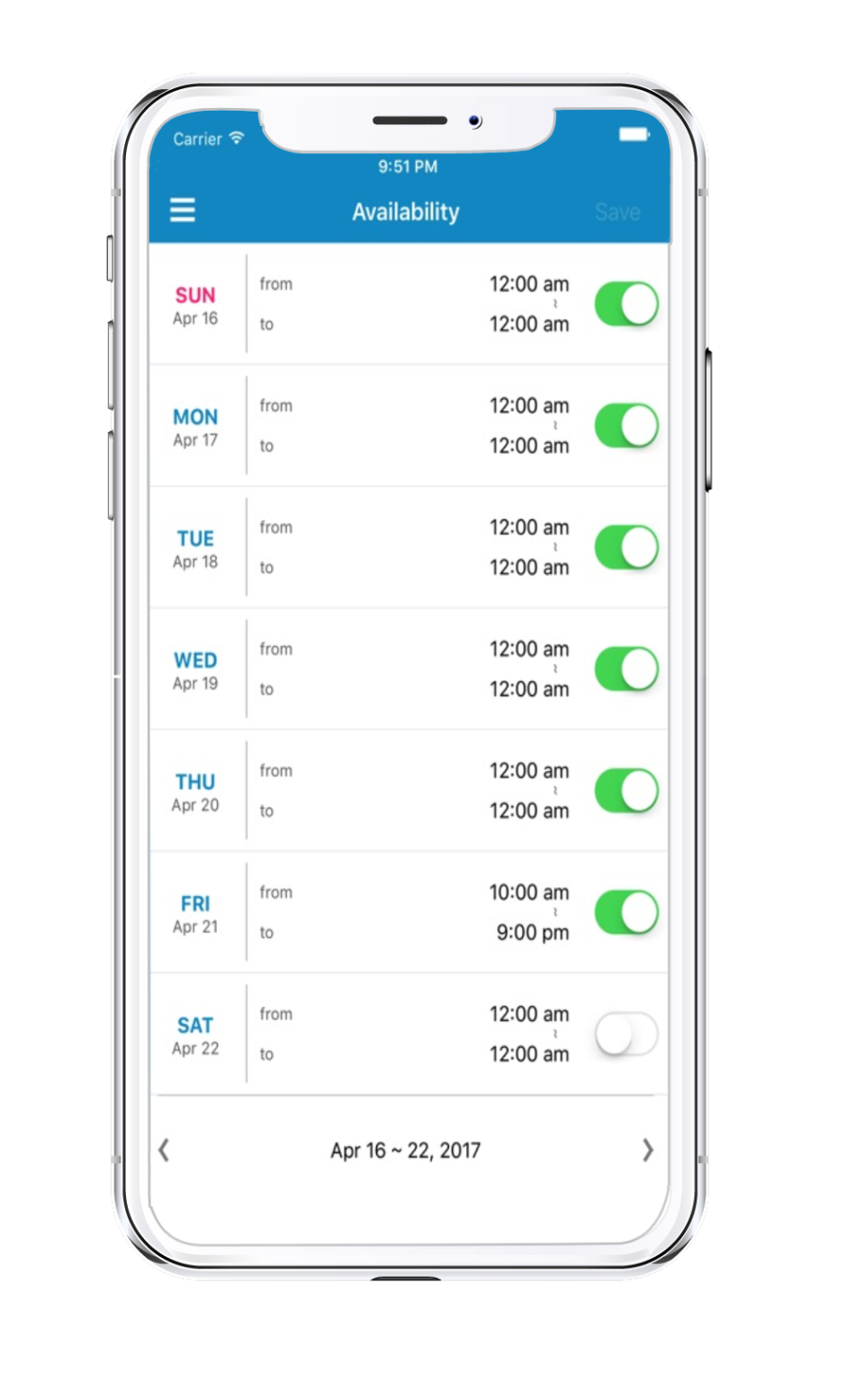 screenshot of Visual Care